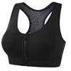 Hul Mesh Front Glidelås Sportsundertøy Kvinner Støtsikker Tanktopp Løping Yoga Fitness BH Skjønnhetsrygg Samlende Stor Størrelse