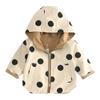 New Kids Windbreaker Coat Jackets Baby Girls Polka Dot Hooded Outwear Baby Girls Coats Jacket Clothing Children Clothes Tops