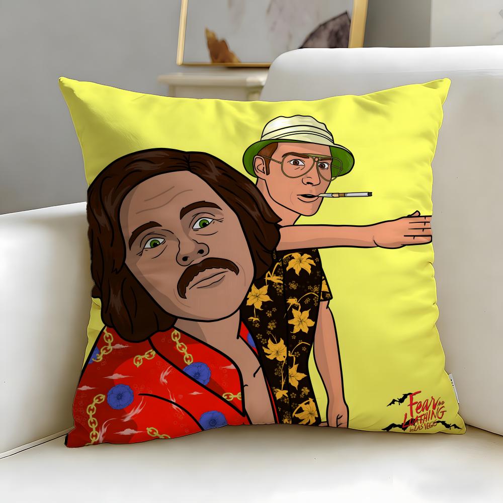 Classic Movie Fear Loathing Las Vegas Cushion Cover Soft EasyWash Pillow Case Versatile for Couch Bed Travel and Office