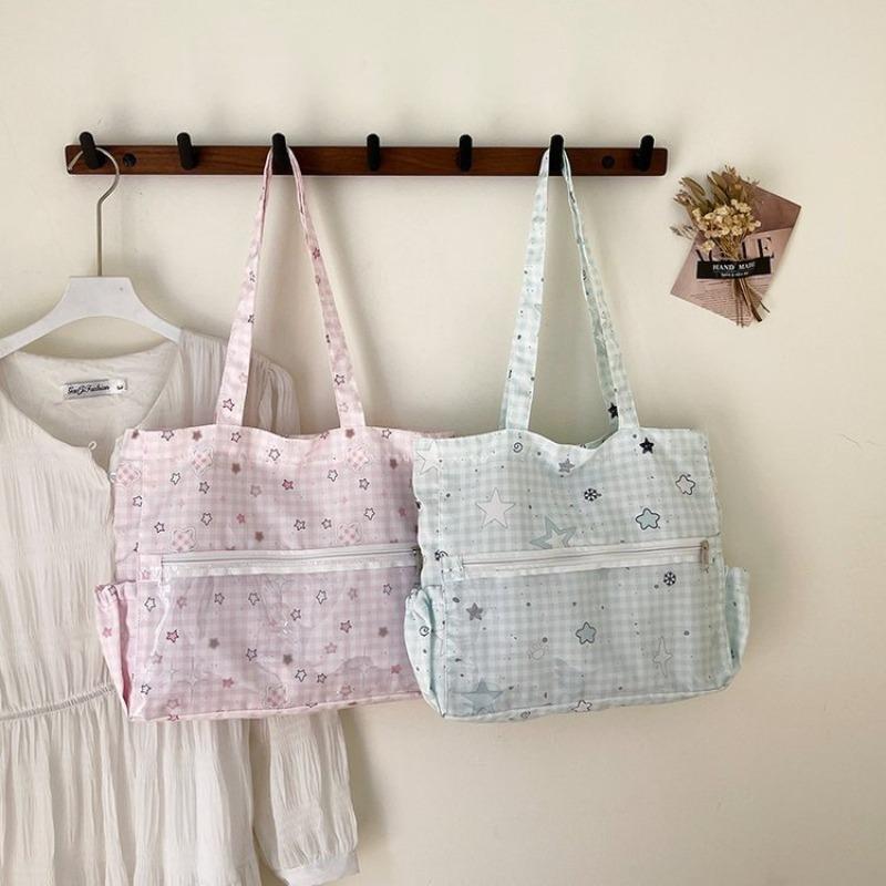 Cute Star Polka Dot Academy Style Large Capacity Shoulder Tote Bag Girl Two-dimensional Bar Bag