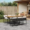 VidaXL Garden Dining Set with Cushions 7 Pcs, Table and Chairs with Folding Backrest, Outdoor Furniture Patio 3211455