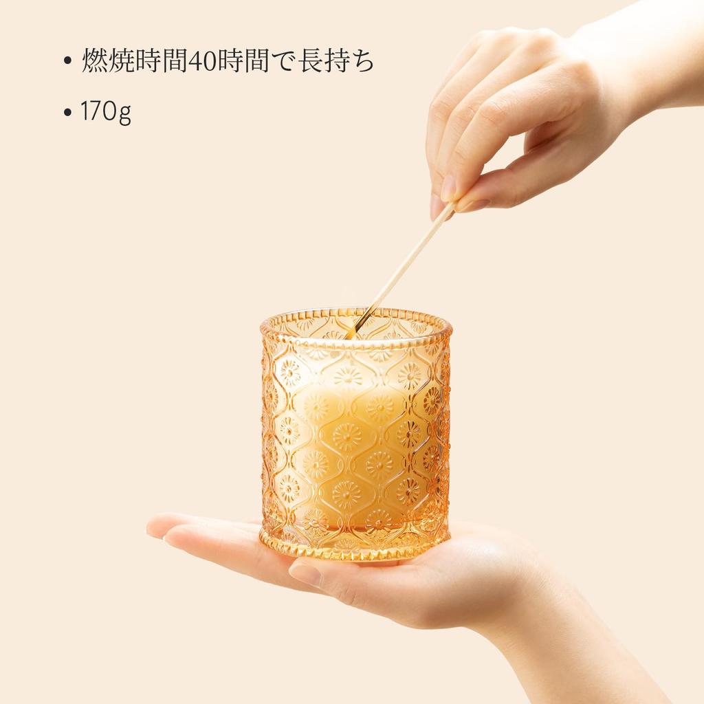 LA JOLIE MUSE Aroma Candle Yuzu Neroli Blossom Home Fragrance Candle Natural Soy Wax Gift for Women 170g Burn 40 Hours - & - - - - - Time