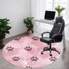 1pc Paw Prints Pet Lover Office Round Area Rug, Under Office Chairs Bedroom Living Room Home Decor, Room Deco, Available In Various Sizes
