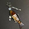 Lifelike Moving Fish Lure Keychain Key Holder Decoration For Angling Hobbyists Multidirectional Key Holder Accessory