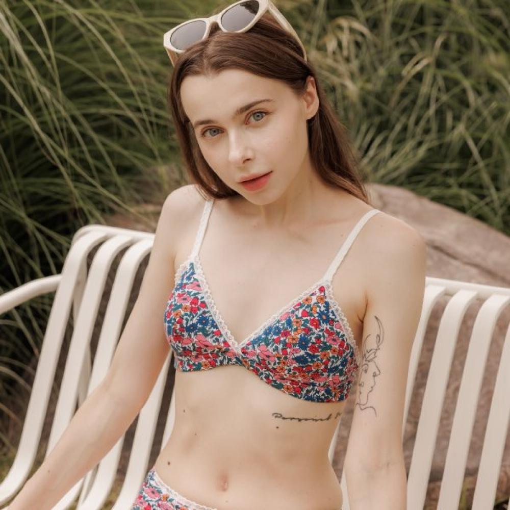 

Frenchiel Rose Mallow Modal Bralette Fwbp828t L