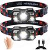 800mAh Adjustable LED Flashlight Headlamp Rechargeable Super Bright Head Torch Camping Fishing Cycling Hiking Motion Sensor Headlights