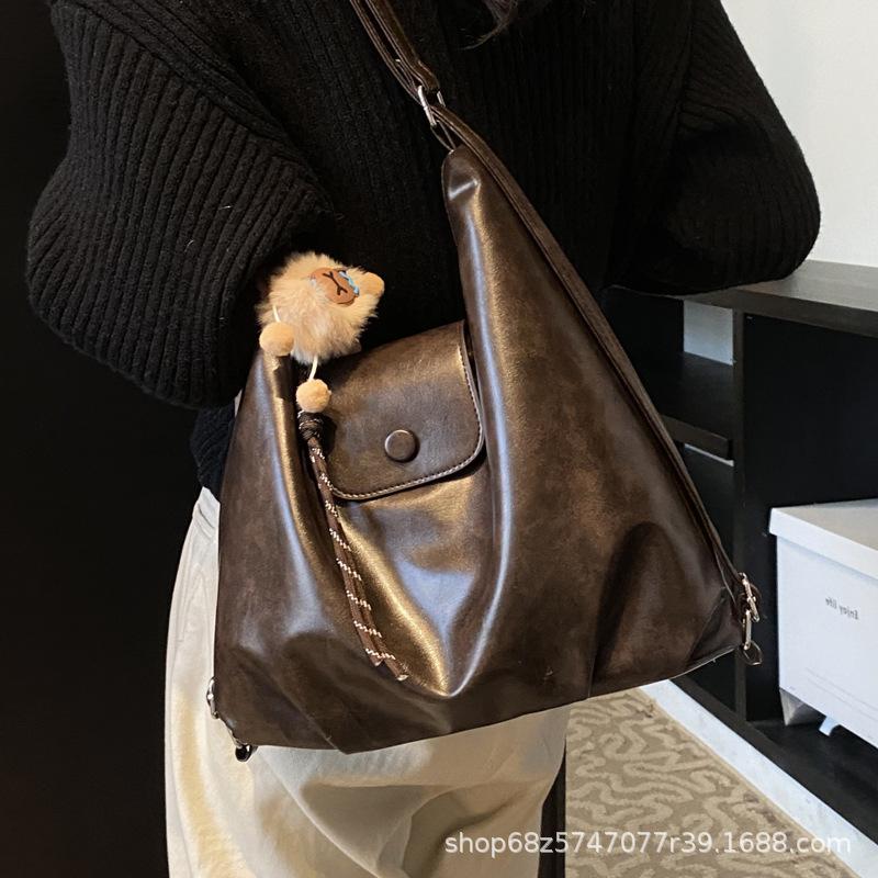 High-end Retro Large-capacity Bag Women's 2025 New Multi-functional Commuter Backpack Shoulder Tote Bag