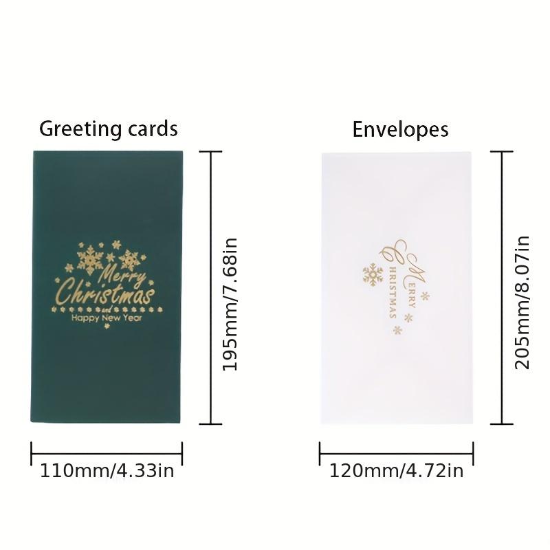 Festive 3D Holiday Card Christmas Tree Decor with New Year Wishes Gift for Loved Ones 3 Color Choices