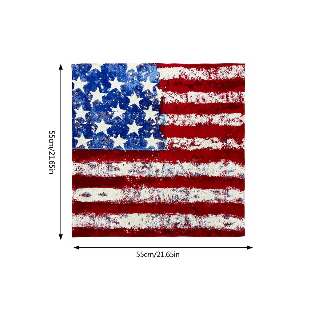 21inch US Flags Printed Bandannas for Street Dance IndependenceDay Headscarf Adult Unisex Bandana Hiphop Head Kerchiefs