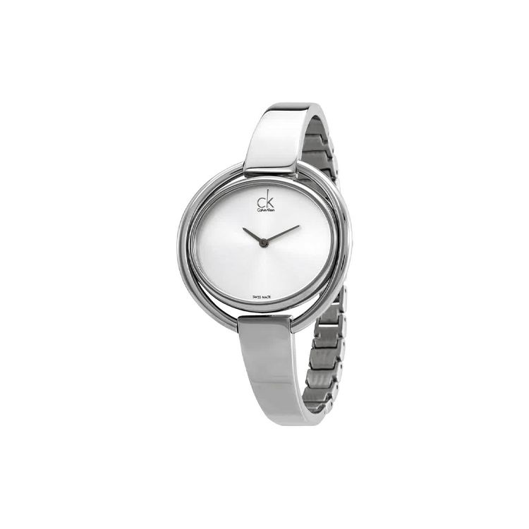 

Calvin Klein Quartz Watch Stainless Steel Band 40Mm Silver Dial 30M Water Resistant Women watches K4F2N116 Silver