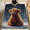 1PC Cute Little Animals Print Flannel Blanket, High Quality Comfortable for All Seasons, Home Decor, Warmth and Comfort