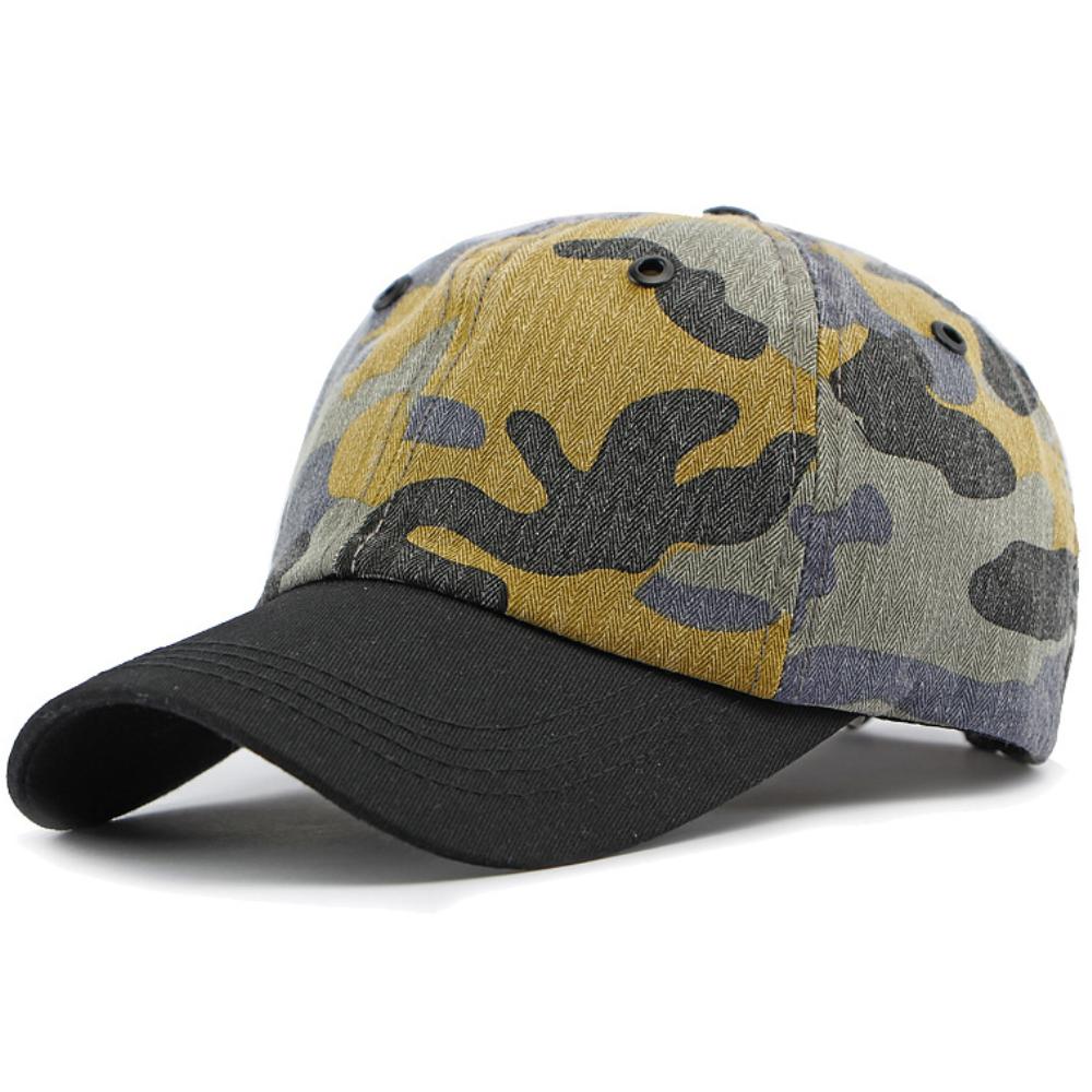 HT4350 Baseball Cap Men Women Spring Summer Sun Cap Breathable Cotton Camouflage Baseball Hat Male Female Adjusted Snapback Cap