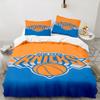 Knicks Logo Bettwäsche-Set 3tlg., Hochwertiges Bettwäsche-Set mit 1 Bettbezug und 2 Kissenbezügen für Schlafzimmer, Wohnheim Geschenk