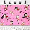 Retro Cartoon B&Bettys Boops Background Kids Birthday Decorations Party Supplies Girls Photo Shoot Props Gifts Backdrop Banner