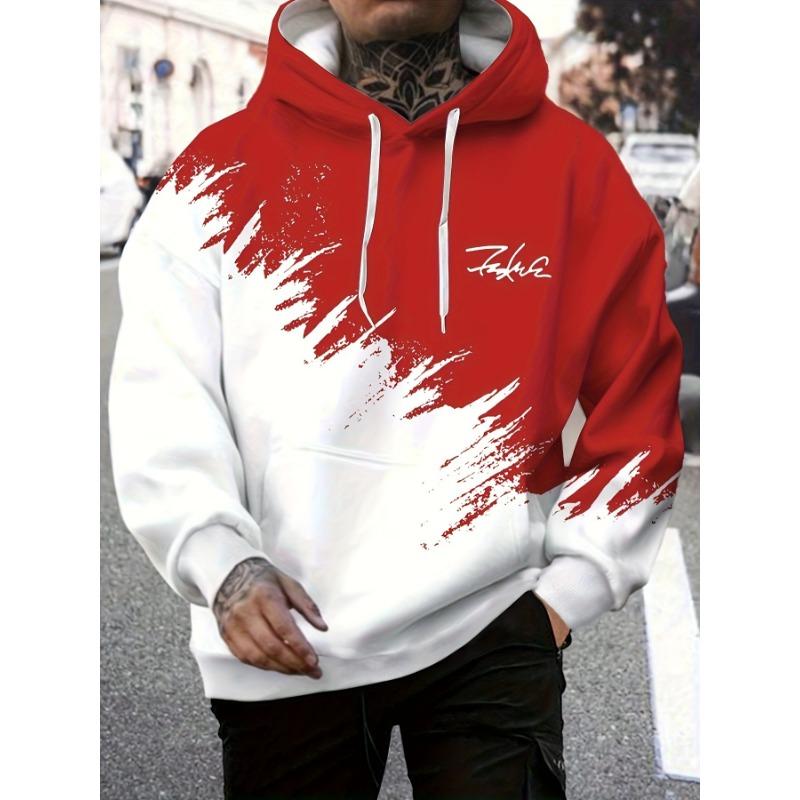 

Чоловічий повсякденний модний одяг Толстовка з капюшоном та кишенею-кенгуру Повсякденне худі з довгим рукавом для вулиці S