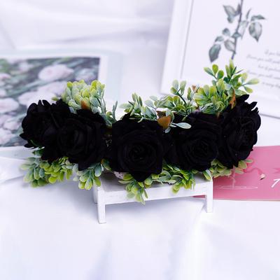 Wedding Hair Wreath Floral Crown Artificial Flower Crown Floral Headpiece Festival Rose Headpiece Wedding Bridal Flower Girl Halo Maternity Photo Prop