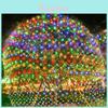 Mesh Colored Light String Rain Protection Christmas Decoration For Garden And Festival