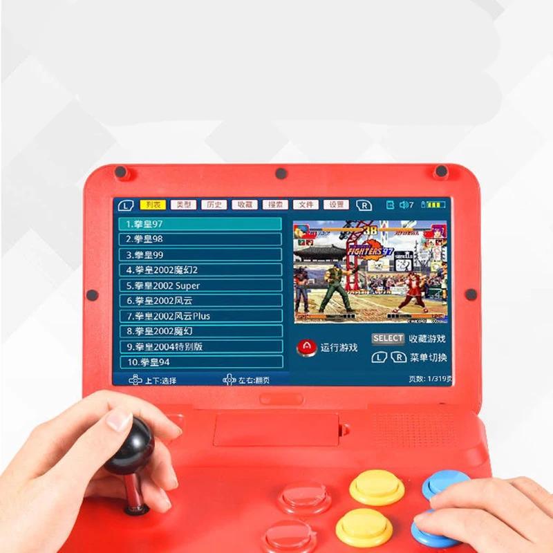 10 İnç Retro Oyun Katlanabilir Video Oyunu Joystick 64G Dahili 10000+ Oyun Arcade Konsolu Gamepad Çıkışı Çıkarılabilir
