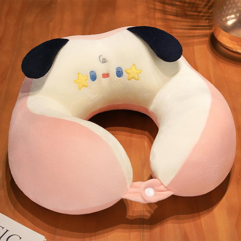 Hachimi Cartoon U-Shape Neck and Head Support Pillow for Travel