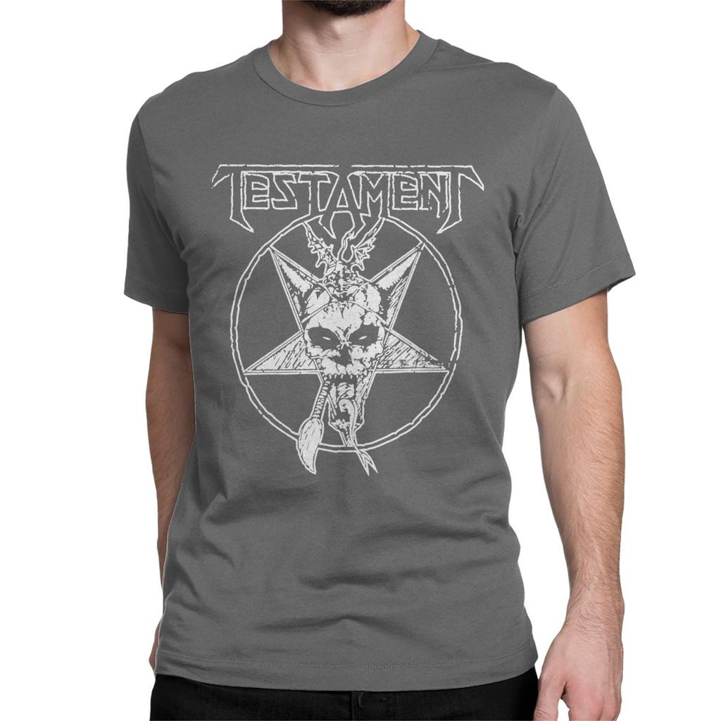 Men Women Metal Music Band Rock T Shirts Testament Pure Cotton Clothes Novelty Short Sleeve Crew Neck Tee Shirt Printed T-Shirts