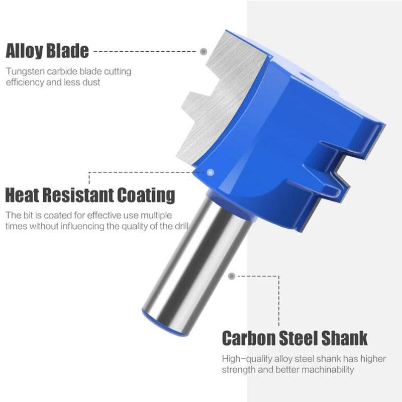 Cuțit de tăiere cu țevi de tip T Bits de frezat unealtă pentru prelucrarea lemnului Cuțit de îmbinare. Tijă de 12 mm 1/2 inch