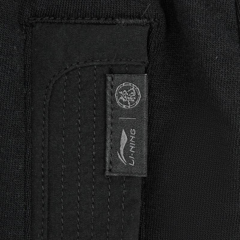 Li Ning X Jackie Chan Collaboration Kung Fu Series Comfortable Casual Shorts Unisex Shorts Black AKSW175-2