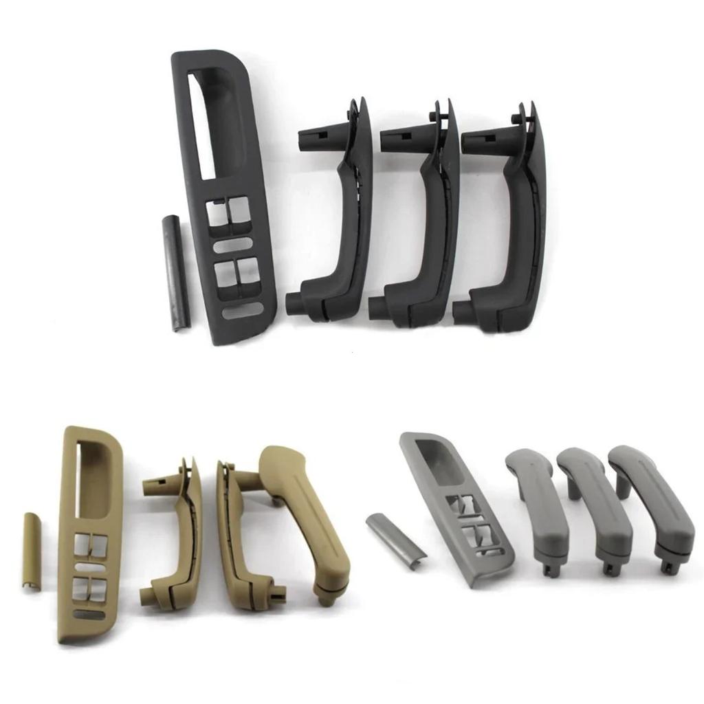 Front Rear Left Right Door Black Pull Grab Handle VW Bora Golf 4 MK4 for Jetta 1999-2004 Carbon Fiber Style 3B1867171E 5Pcs