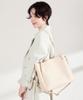 Tote shoulder A4 large synthetic suitable for bag, bag, 2-way, size, capacity, leather, commuting, school, work, outings, travel, mom, black, ivory,