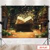 2D Vintage Magic Library Book Themed Photoshoot Background
