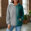 Women's Knit Hoodie - Long Sleeve Pullover with Pocket, Casual Loose-Fit Sweatshirt for Daily Wear/Outdoor