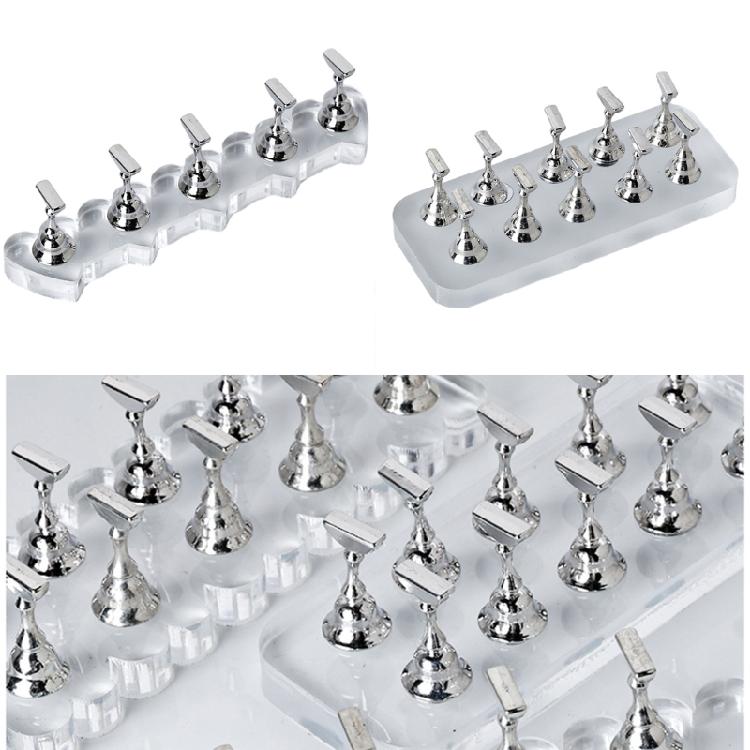 Acrylic Nails Art Practice Stand Magnetic Holder for Nail Tips Exercise Home Use