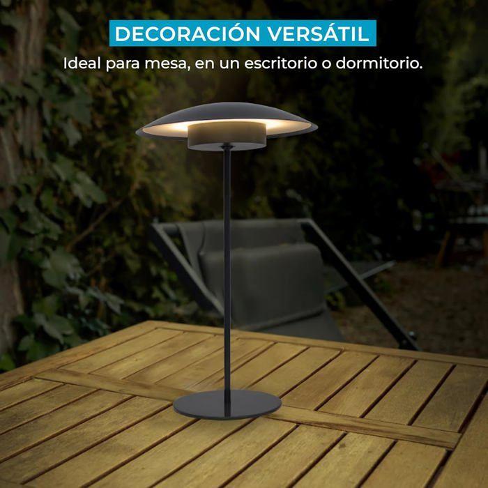 Lampe de table portable - NEWGARDEN - Sardinia - LED 400 lm - Rechargeable 20 h - Anthracite