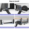 Semaiki Metal Stand Horizontal, Under Desk Storage kit Compatible with PS5/PS5 Slim Consol- Disc & Digital Editions, with Controller, Earphone Dock,