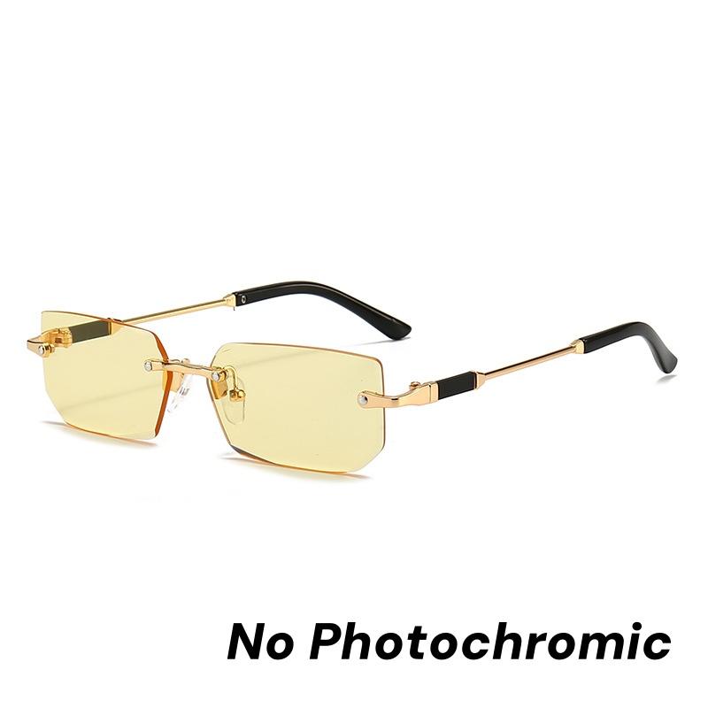 New Frameless Fashionable Sunglasses Personality UV400 Protection Outdoor Travel Street Photography Unisex Shades Glasses