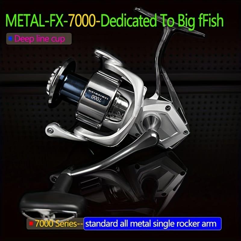 Stainless Steel Bearings Rust-proof Spinning Reel Full Metal Rocker Arm 5.2:1 Gear Ratio Suitable for Both Saltwater and Freshwater Fishing Reels