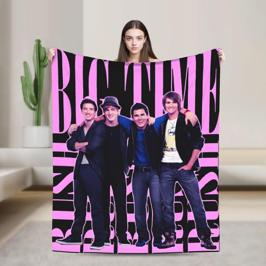 Big Time Rush Country Music Tour 2025 Flannel Blanket Winter Super Soft Throw Blanket for Living Room Bedspread Sofa Bed Cover