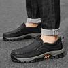 Moccasin Travel Climbing Camping Footwear Retro Style Leather Loafers Mens Comfort Casual Shoes Breathable Men Business Footwear