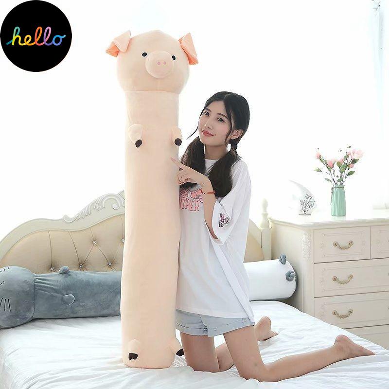 Long Strip Pute Sylindrisk Plysj Sovepute Avtagbar Vaskbar Seng Sovepute