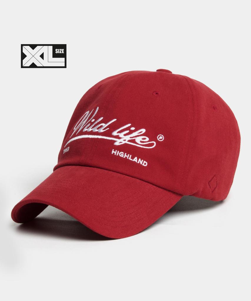 Peullaeto Oversized Peach Fabric Ball Cap Xl Wild Life Cap Red