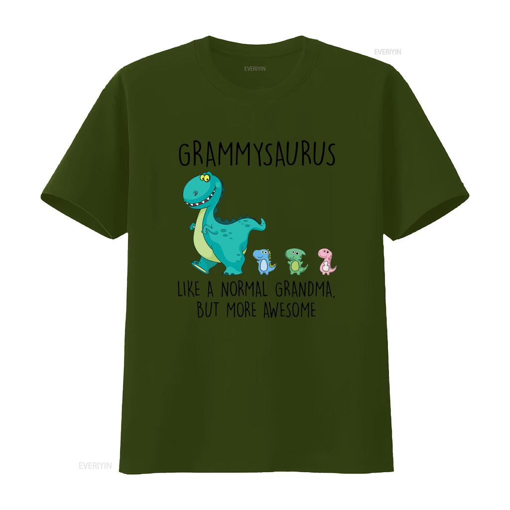 Grammysaurus Like A Normal Grandma But More Awesome T Shirt Mothers Day GifT Vintage Washed Graphic Fashion Stylish Stretched