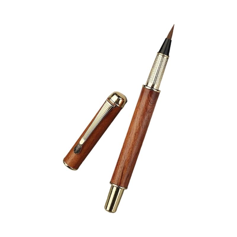 Portable Metal Fountains Brush Pen For Chinese Calligraphy Practice And Daily Writing Tasks