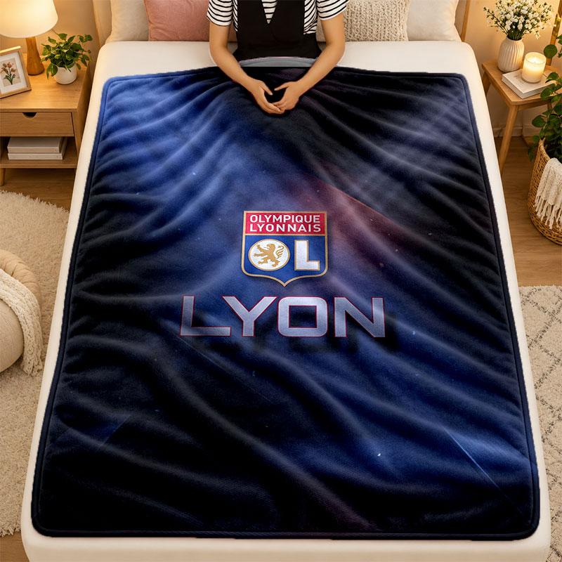 Flannel BlanketLyon FC Warm Soft Throw Blanket for Indoor Sofa Bed Living Room Use
