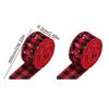 2 rolls/set 6M Red and Black Plaid Ribbon Decorative Gift Box Bow Ribbon  Christmas
