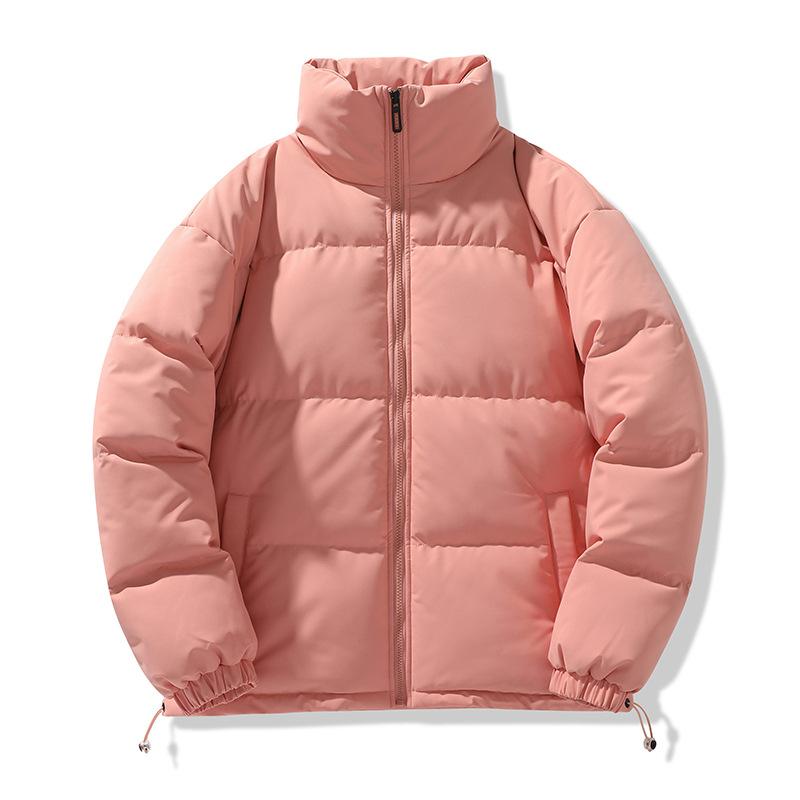 Stand-up Collar Cotton Jacket Men's Autumn and Winter Windproof Warm Couple Bread Clothes Cotton Clothes College Style
