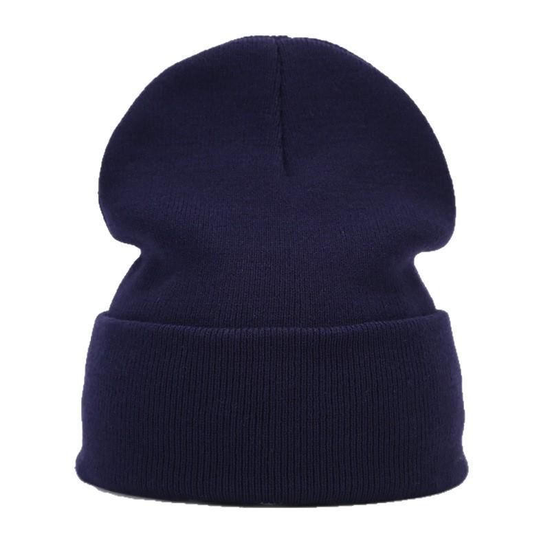 Custom Logo Knit Hat with Embroidered Letters - Women's & Men's Windproof Warm Beanie