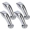 Furniture Legs - AIMOONSA - Set of 4 (12 Cm) - Anti-corrosion Chrome - Plastic Base - Fixing Screws