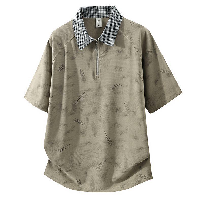 Men s Ice Silk Quick-Drying Lapel Polo T-Shirt (Summer 2021) 3XL