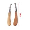 1 Pc Cattle And Horse Hoof Knife Stainless Steel Hook Type Sheep Pedicure Right/Left Hand With Wooden Handle Hoof Knife Tool