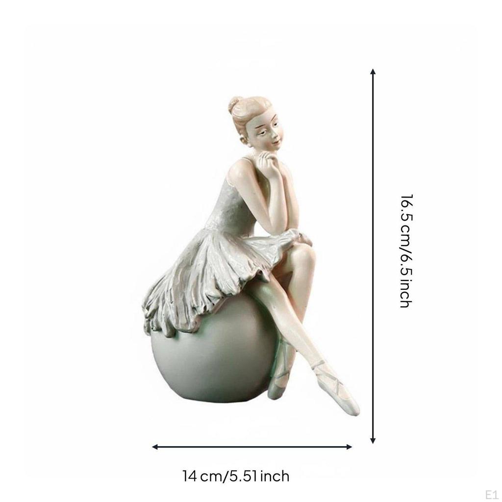 Figurina Ballerina Stile Artistico Scultura Ragazza Design Elegante Statua Ballerina per