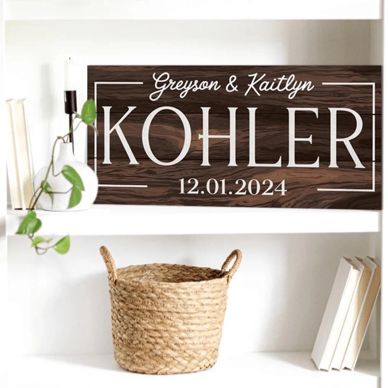 

Metal Tin Sign Couple Nameplate Home Wall Decor Personalized Metal Tag Kitchen Decorative Plaque белый